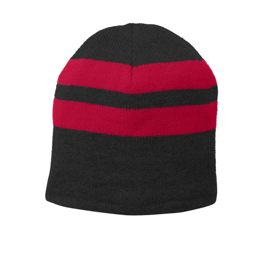 Port & Company® Fleece-Lined Striped Beanie Cap