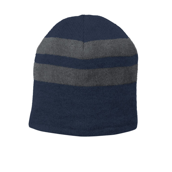 Port & Company® Fleece-Lined Striped Beanie Cap