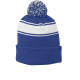 Sport-Tek® Stripe Pom Pom Beanie
