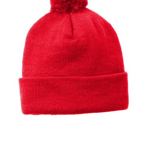 Sport-Tek ® Solid Pom Pom Beanie