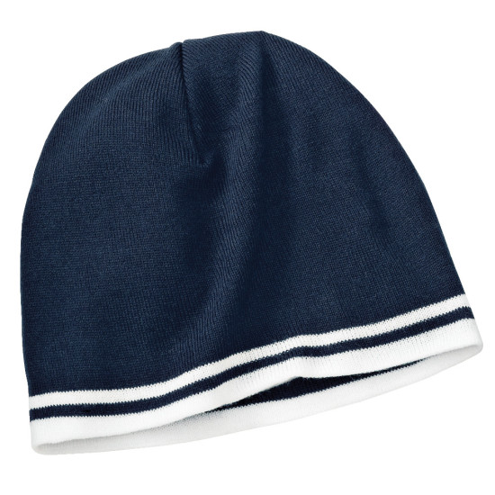 Port & Company® - Fine Knit Skull Cap with Stripes