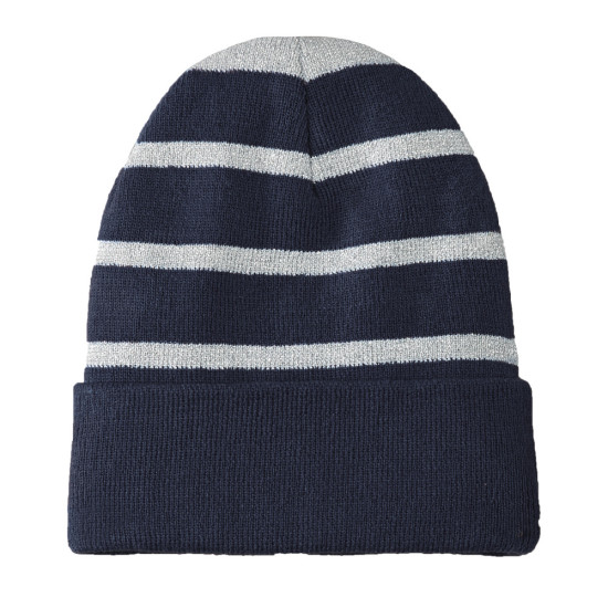 Sport-Tek® Striped Beanie with Solid Band