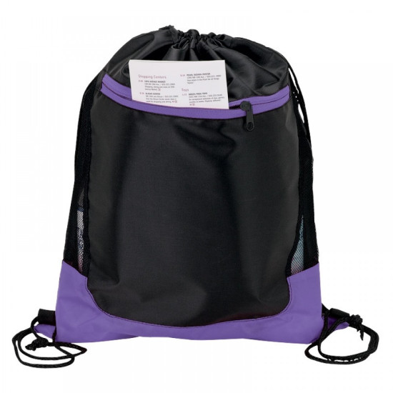 Color Splash Drawstring With Zip Pocket