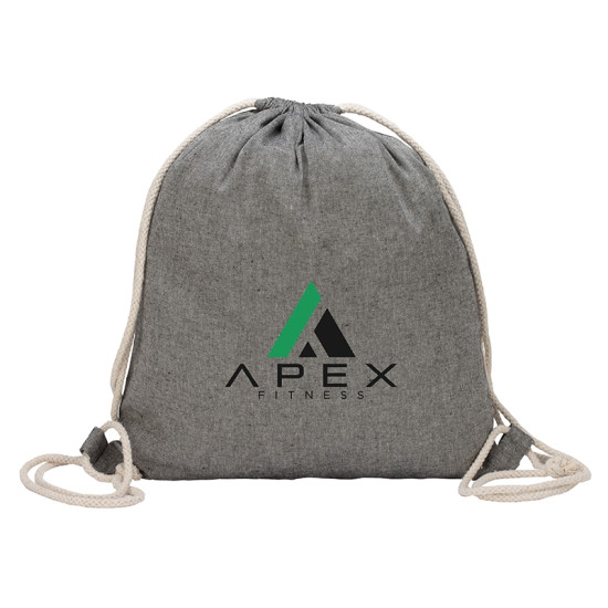 Huron Recycled Cotton Drawstring Tote