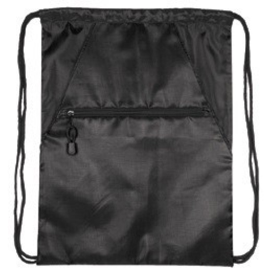 Zippered Drawstring Bag