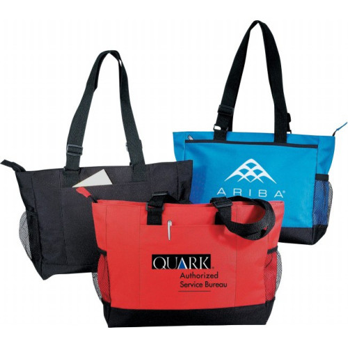 Zipper Poly Tote Bag