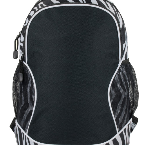 Zebra Pattern Polyester Backpack