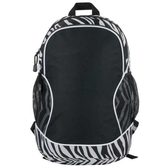 Zebra Pattern Polyester Backpack