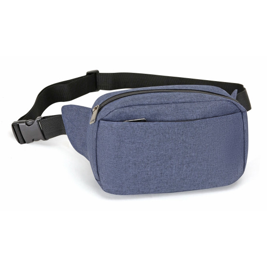 Heathered Three-Zippered Fanny Pack
