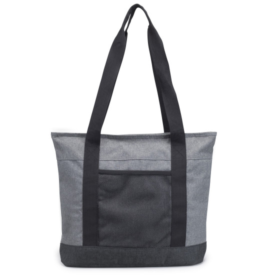 Heathered Zippered Tote Bag