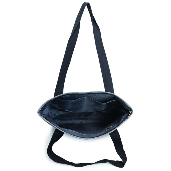 Heathered Zippered Tote Bag