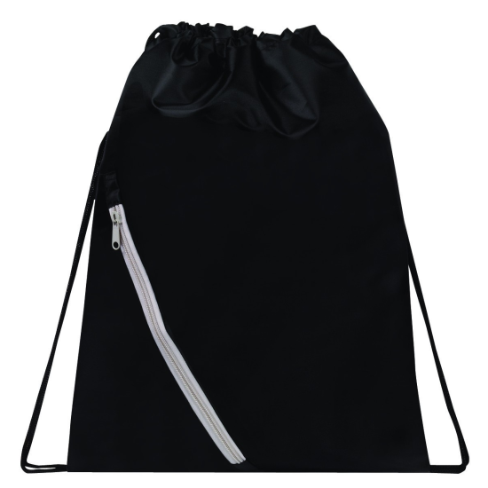 Zipper Pocket Drawstring Backpack