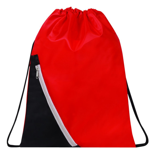 Zipper Pocket Drawstring Backpack