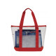 Clear Zipper Tote Security Bag With Pocket