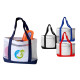 Color Trim Mesh Open Tote