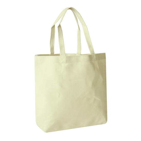 Cotton Canvas Tote with Hook & Loop Closure