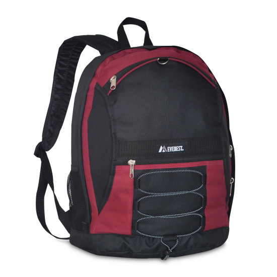 Two-Tone Backpack With Mesh Pockets