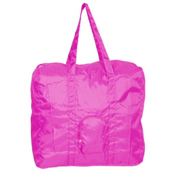 Expandable U-zip packable small carry duffel