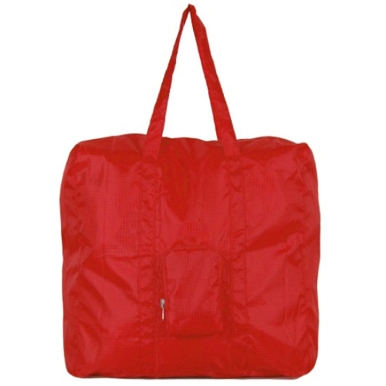 Expandable U-zip packable small carry duffel