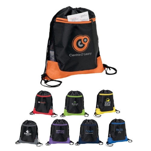 Color Splash Drawstring With Zip Pocket