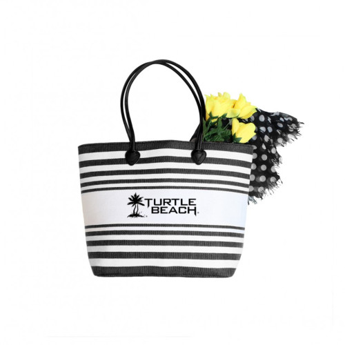 Striped Trendy Tote Bag