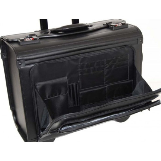 Leather rolling computer & catalog case