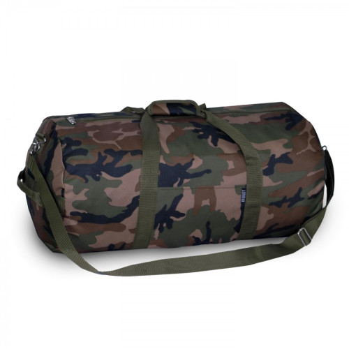 16-Inch Woodland Camo Round Duffel Bag