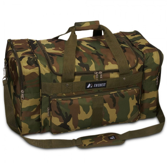 Adjustable Camo Duffel Bag